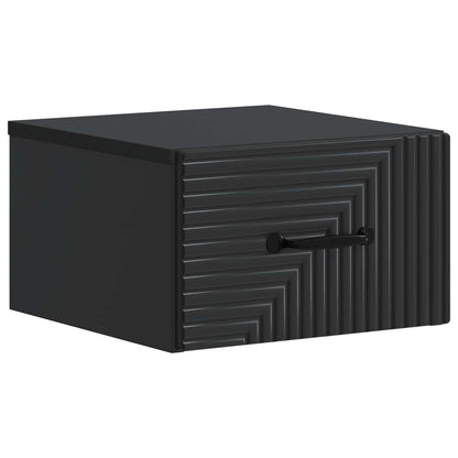 vidaXL Wall-Mounted Bedside Cabinet 2 pcs Black 34.5 x 33 x 20 cm