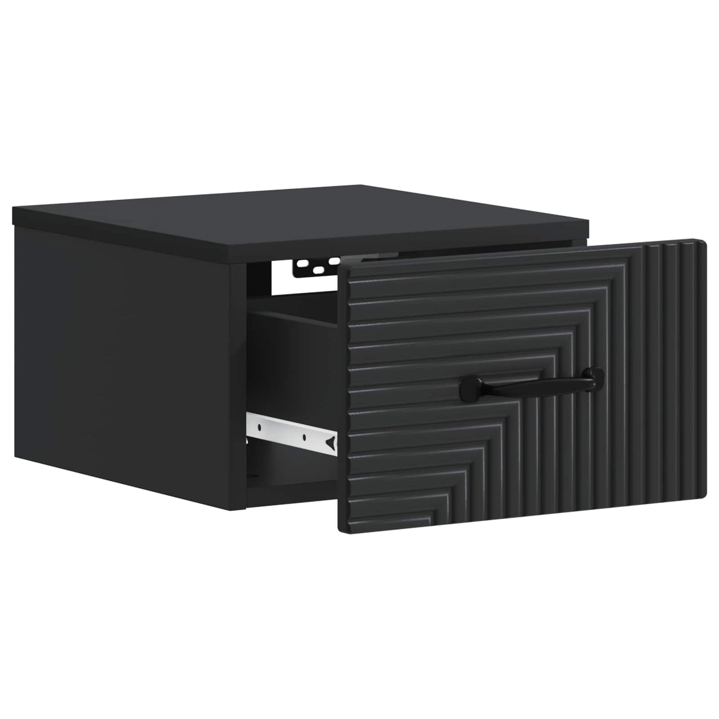 vidaXL Wall-Mounted Bedside Cabinet 2 pcs Black 34.5 x 33 x 20 cm