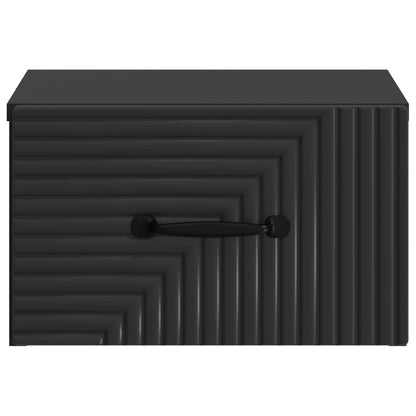 vidaXL Wall-Mounted Bedside Cabinet 2 pcs Black 34.5 x 33 x 20 cm