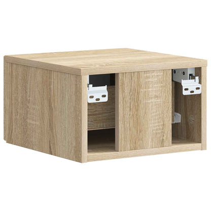 vidaXL Wall-Mounted Bedside Cabinet Sonoma Oak 34.5 x 33 x 20 cm