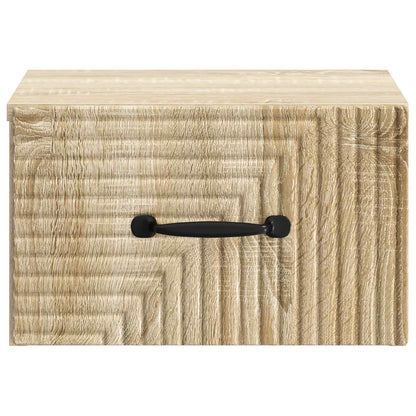vidaXL Wall-Mounted Bedside Cabinet Sonoma Oak 34.5 x 33 x 20 cm