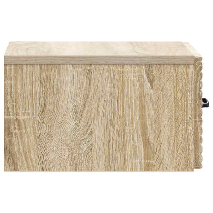 vidaXL Wall-Mounted Bedside Cabinet 2 pcs Sonoma Oak 34.5 x 33 x 20 cm