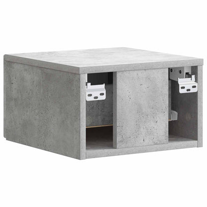 vidaXL Wall-Mounted Bedside Cabinet Concrete Grey 34.5 x 33 x 20 cm