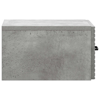 vidaXL Wall-Mounted Bedside Cabinet Concrete Grey 34.5 x 33 x 20 cm