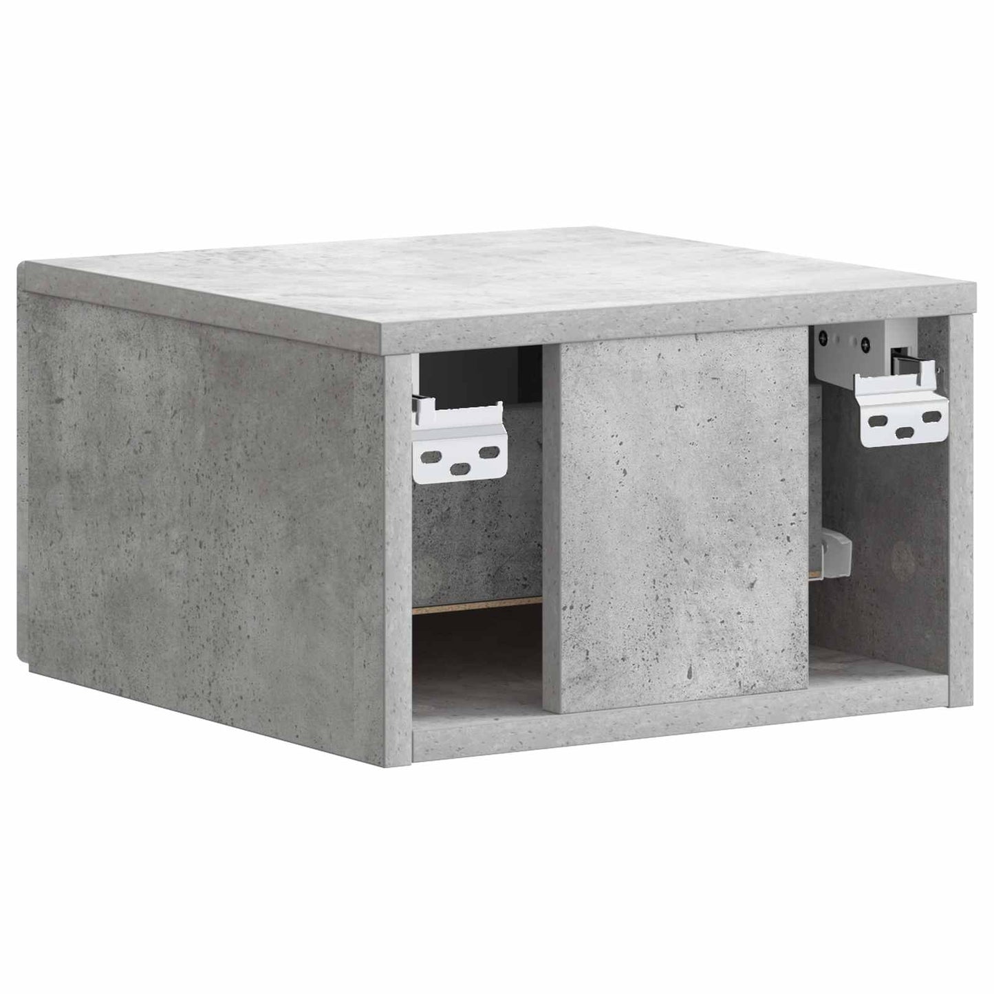 vidaXL Wall-Mounted Bedside Cabinet with Drawer 2 pcs Concrete Grey