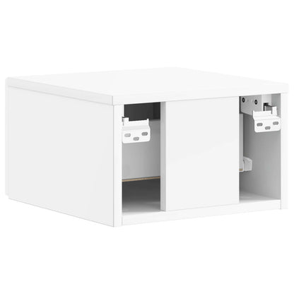 vidaXL Wall-Mounted Bedside Cabinet with Drawer 2 pcs High Gloss White