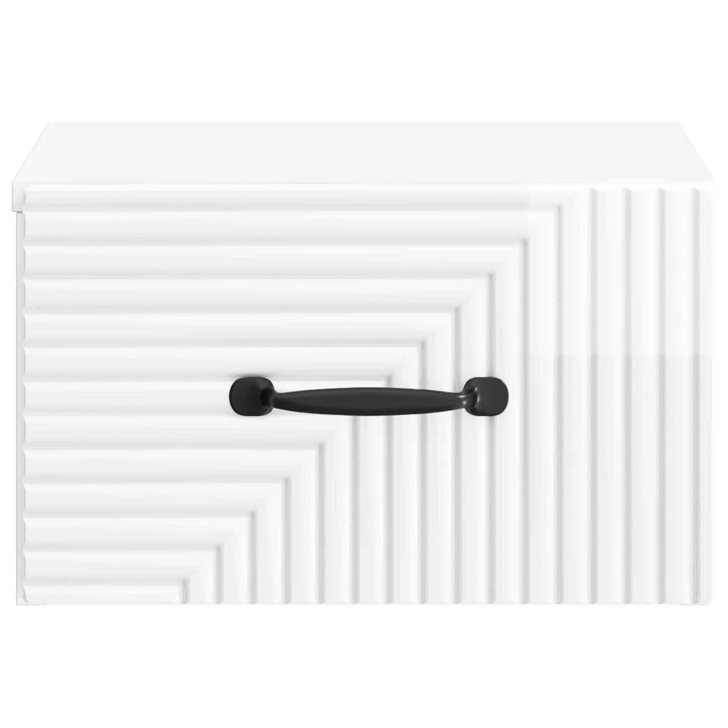 vidaXL Wall-Mounted Bedside Cabinet with Drawer 2 pcs High Gloss White