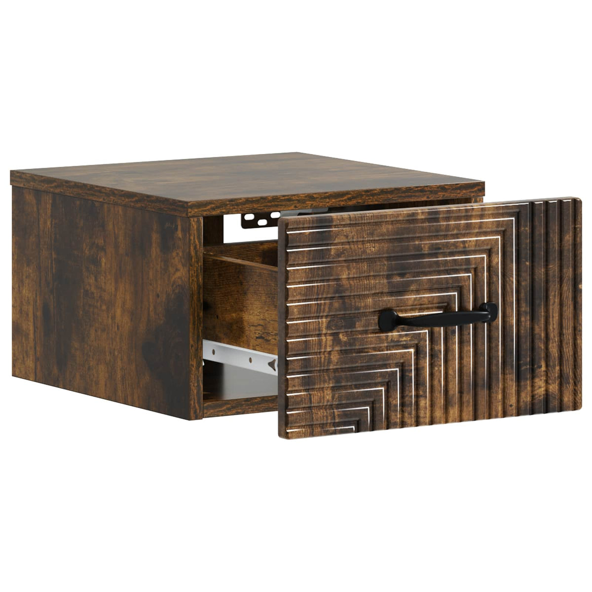 vidaXL Wall-Mounted Bedside Cabinet Smoked Oak 34.5 x 33 x 20 cm