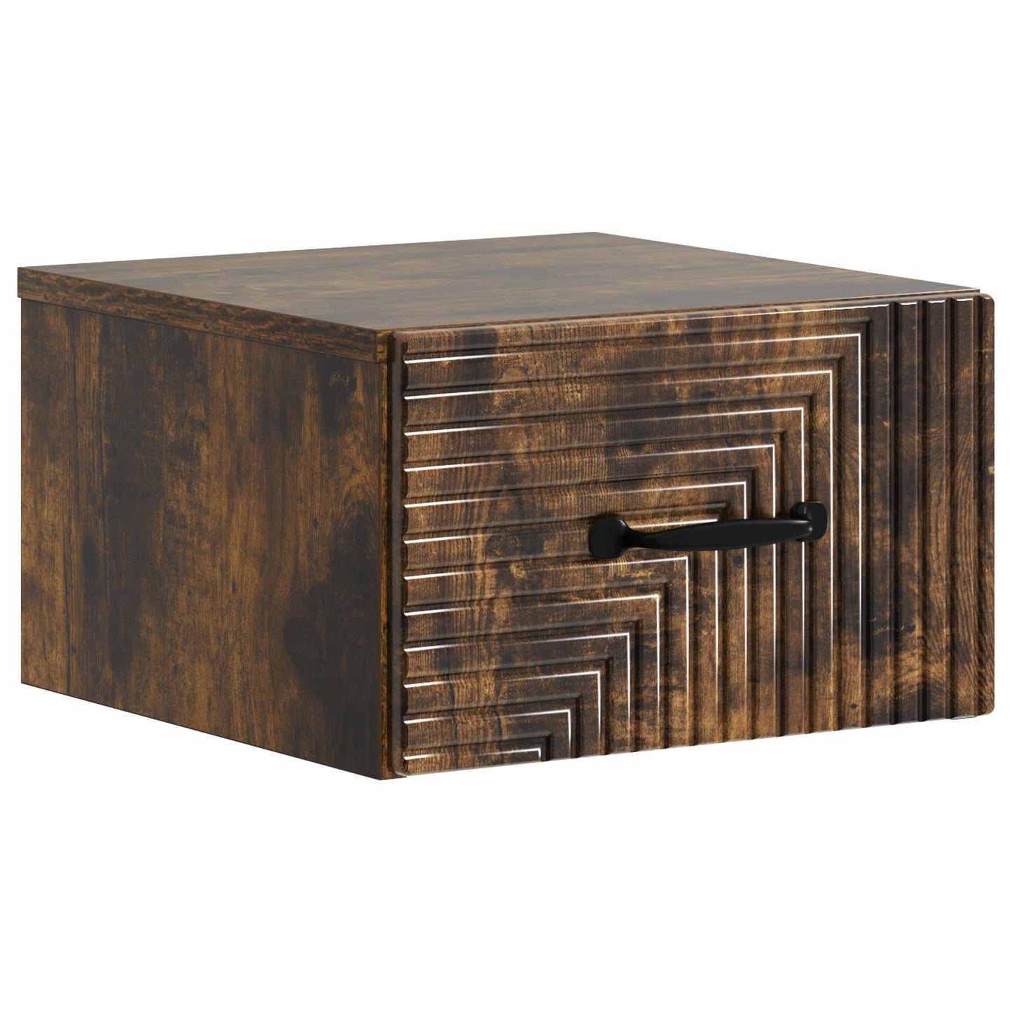 vidaXL Wall-Mounted Bedside Cabinet 2 pcs Smoked Oak 34.5 x 33 x 20 cm
