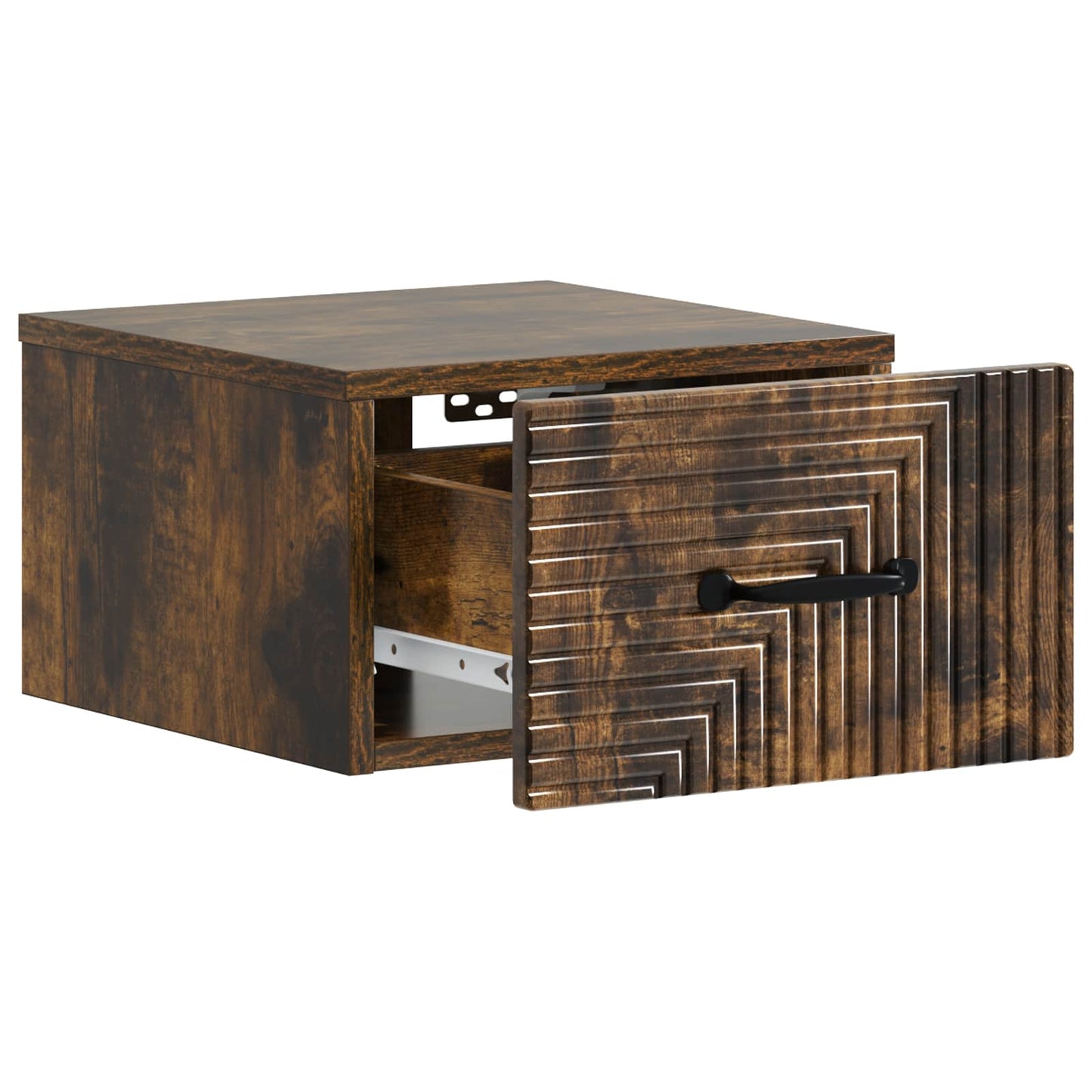 vidaXL Wall-Mounted Bedside Cabinet 2 pcs Smoked Oak 34.5 x 33 x 20 cm