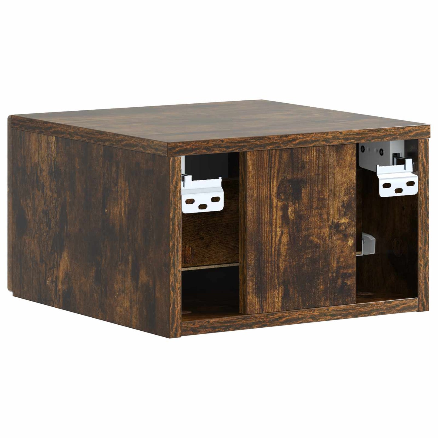 vidaXL Wall-Mounted Bedside Cabinet 2 pcs Smoked Oak 34.5 x 33 x 20 cm