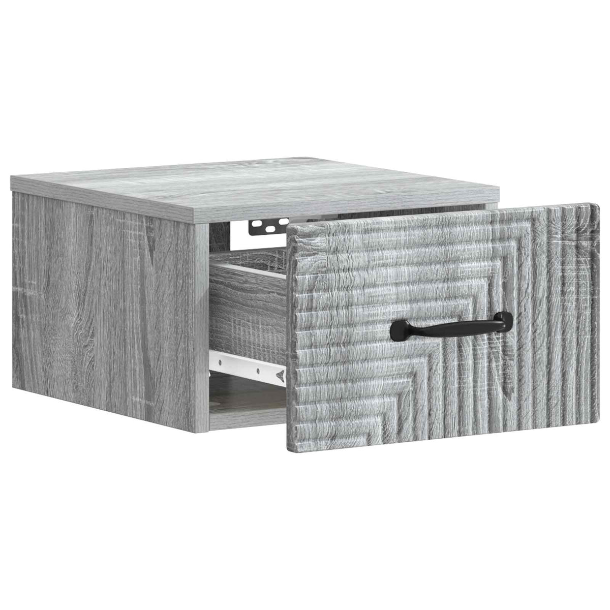 vidaXL Wall-Mounted Bedside Cabinet Grey Sonoma 34.5 x 33 x 20 cm