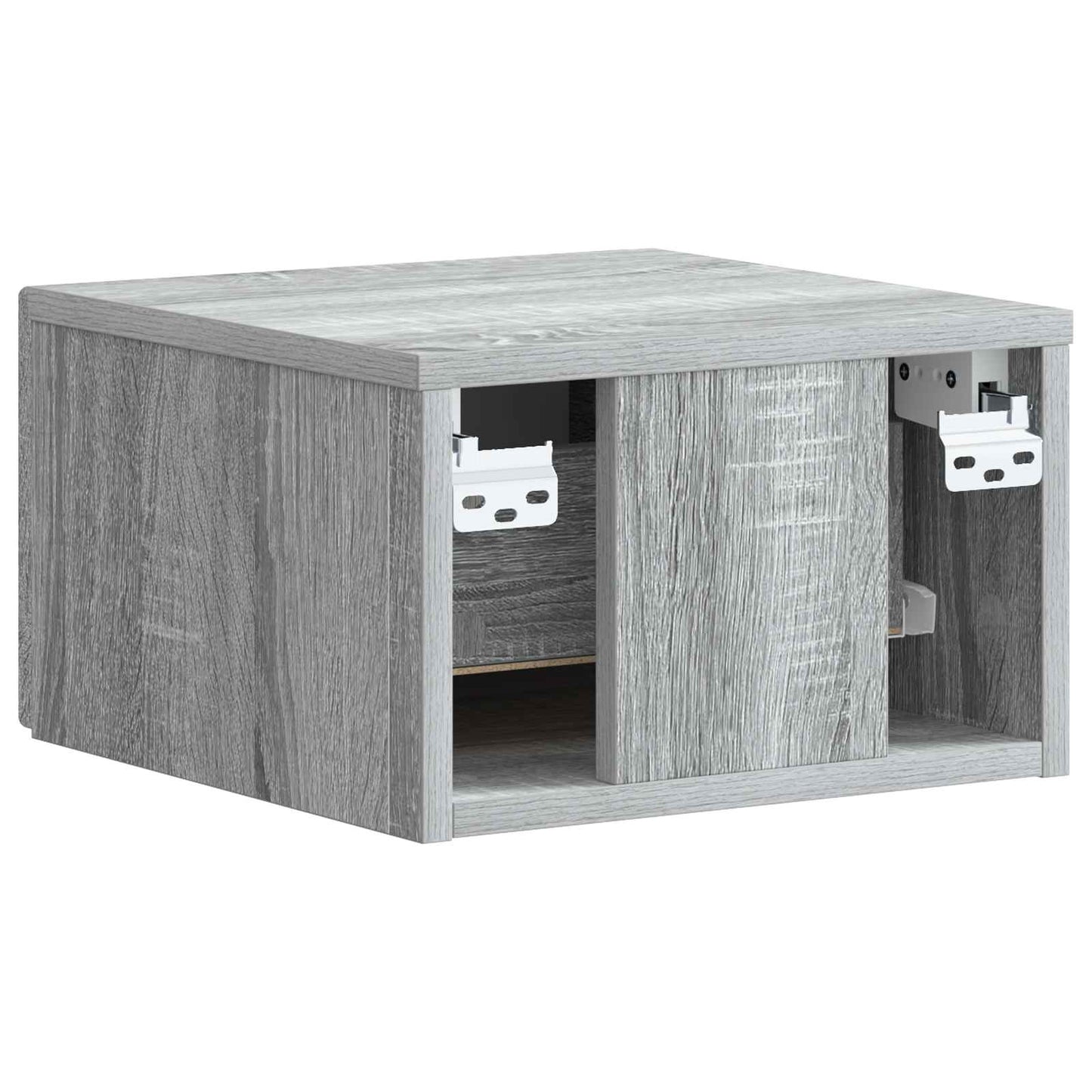 vidaXL Wall-Mounted Bedside Cabinet Grey Sonoma 34.5 x 33 x 20 cm