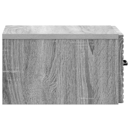vidaXL Wall-Mounted Bedside Cabinet Grey Sonoma 34.5 x 33 x 20 cm