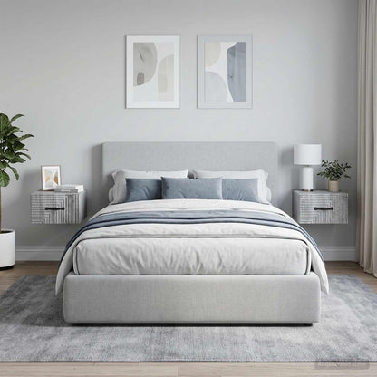 vidaXL Wall-Mounted Bedside Cabinet 2 pcs Grey Sonoma Engineered Wood