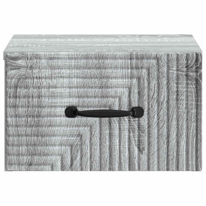 vidaXL Wall-Mounted Bedside Cabinet 2 pcs Grey Sonoma Engineered Wood