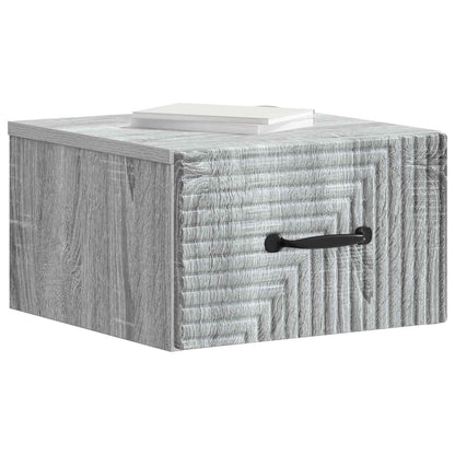 vidaXL Wall-Mounted Bedside Cabinet 2 pcs Grey Sonoma Engineered Wood