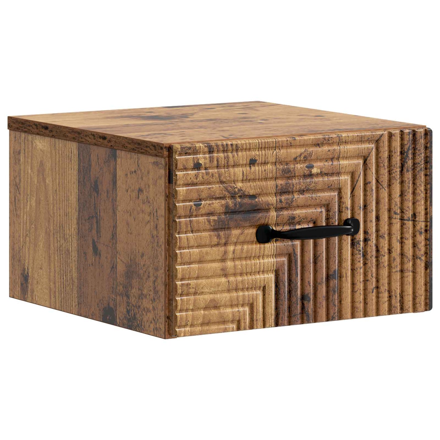 vidaXL Wall-Mounted Bedside Cabinet 2 pcs Old Wood 34.5 x 33 x 20 cm