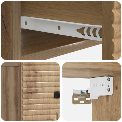 vidaXL Wall-Mounted Bedside Cabinet Artisan Oak 34.5 x 33 x 20 cm