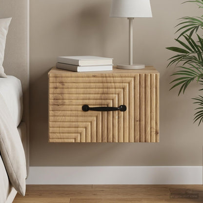 vidaXL Wall-Mounted Bedside Cabinet Artisan Oak 34.5 x 33 x 20 cm