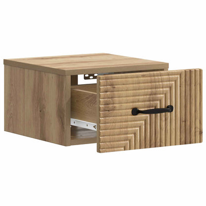 vidaXL Wall-Mounted Bedside Cabinet Artisan Oak 34.5 x 33 x 20 cm