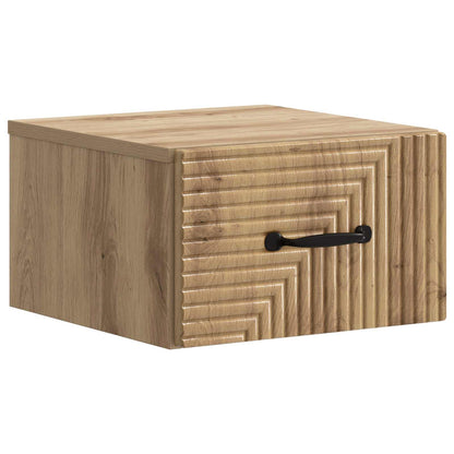 vidaXL Wall-Mounted Bedside Cabinet 2 pcs Artisan Oak