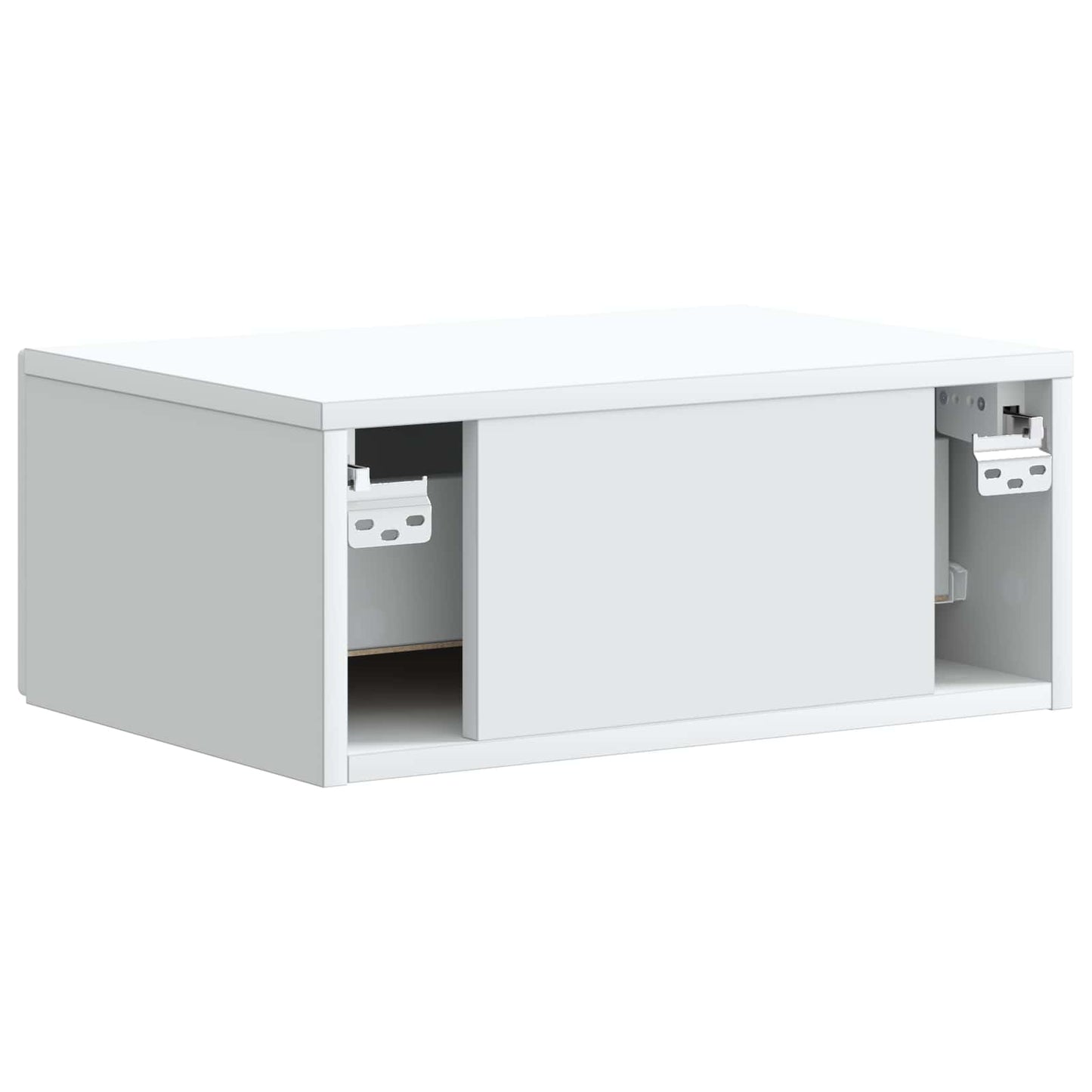vidaXL Wall-Mounted Bedside Cabinet White 49 x 34.5 x 20 cm