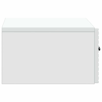 vidaXL Wall-Mounted Bedside Cabinet White 49 x 34.5 x 20 cm
