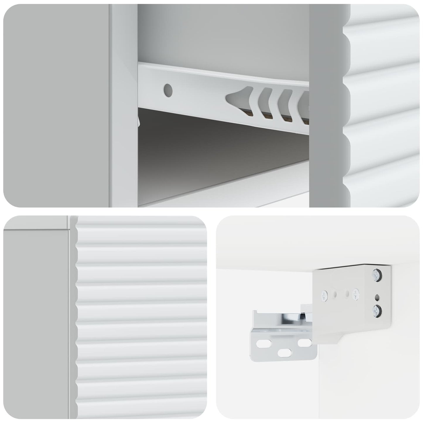 vidaXL Wall-Mounted Bedside Cabinet 2 pcs White 49 x 34.5 x 20 cm
