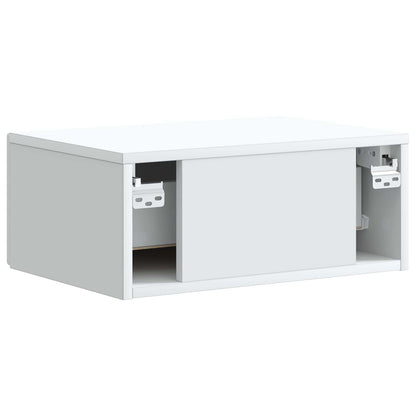 vidaXL Wall-Mounted Bedside Cabinet 2 pcs White 49 x 34.5 x 20 cm