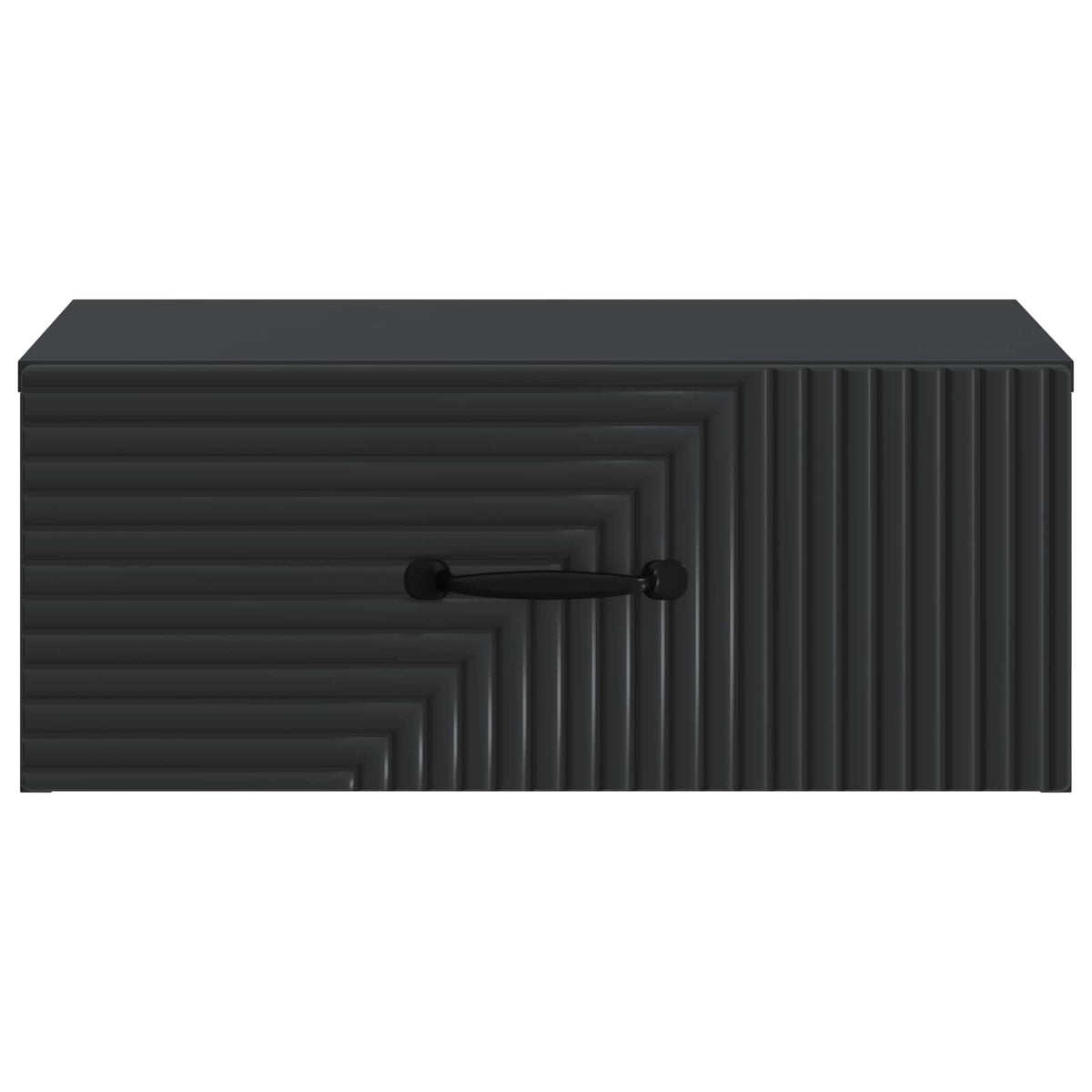 vidaXL Wall-Mounted Bedside Cabinet Black 49 x 34.5 x 20 cm