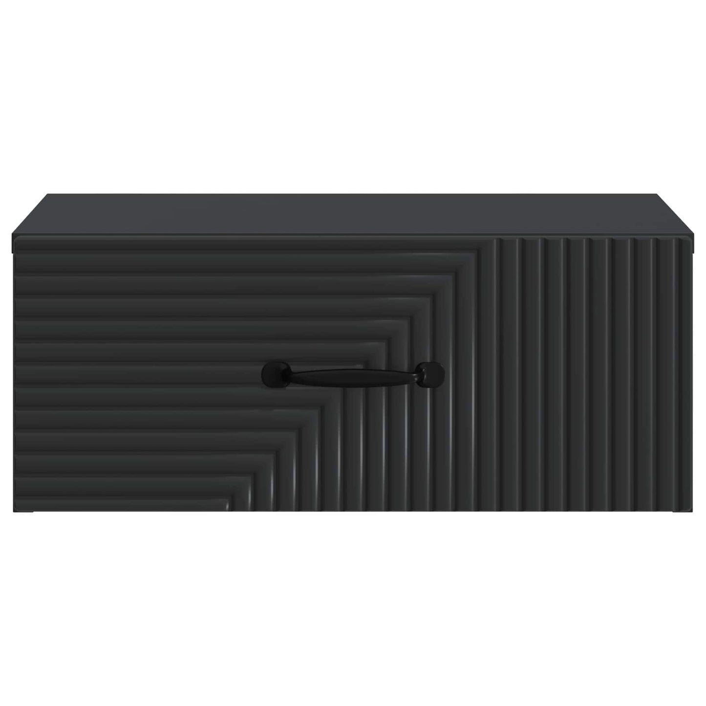 vidaXL Wall-Mounted Bedside Cabinet Black 49 x 34.5 x 20 cm
