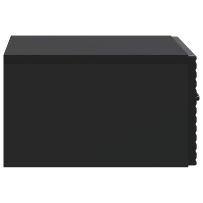 vidaXL Wall-Mounted Bedside Cabinet Black 49 x 34.5 x 20 cm