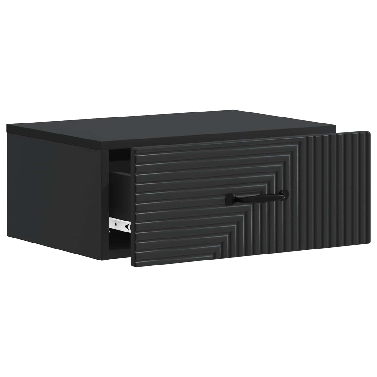 vidaXL Wall-Mounted Bedside Cabinet 2 pcs Black 49 x 34.5 x 20 cm