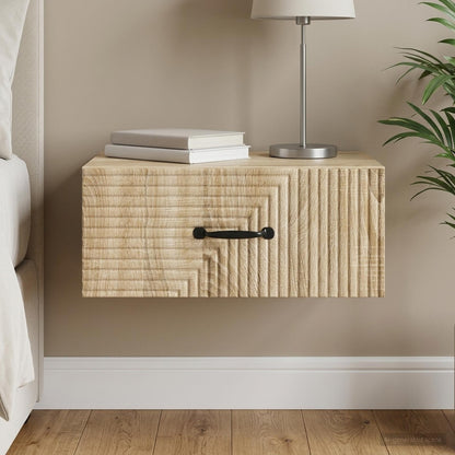 vidaXL Wall-Mounted Bedside Cabinet Sonoma Oak 49 x 34.5 x 20 cm