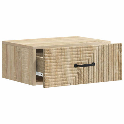 vidaXL Wall-Mounted Bedside Cabinet Sonoma Oak 49 x 34.5 x 20 cm