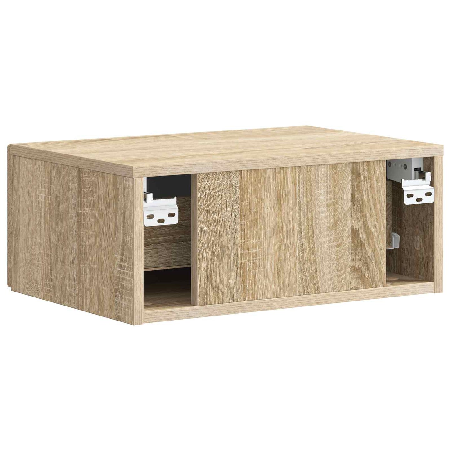 vidaXL Wall-Mounted Bedside Cabinet 2 pcs Sonoma Oak 49 x 34.5 x 20 cm