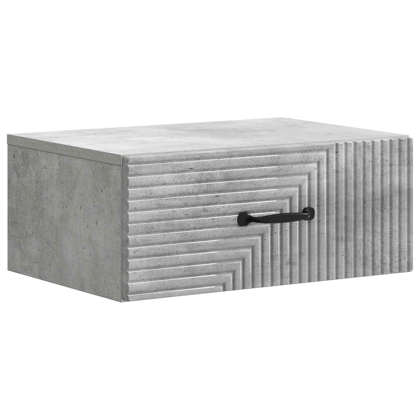 vidaXL Wall-Mounted Bedside Cabinet with Drawer 2 pcs Concrete Grey