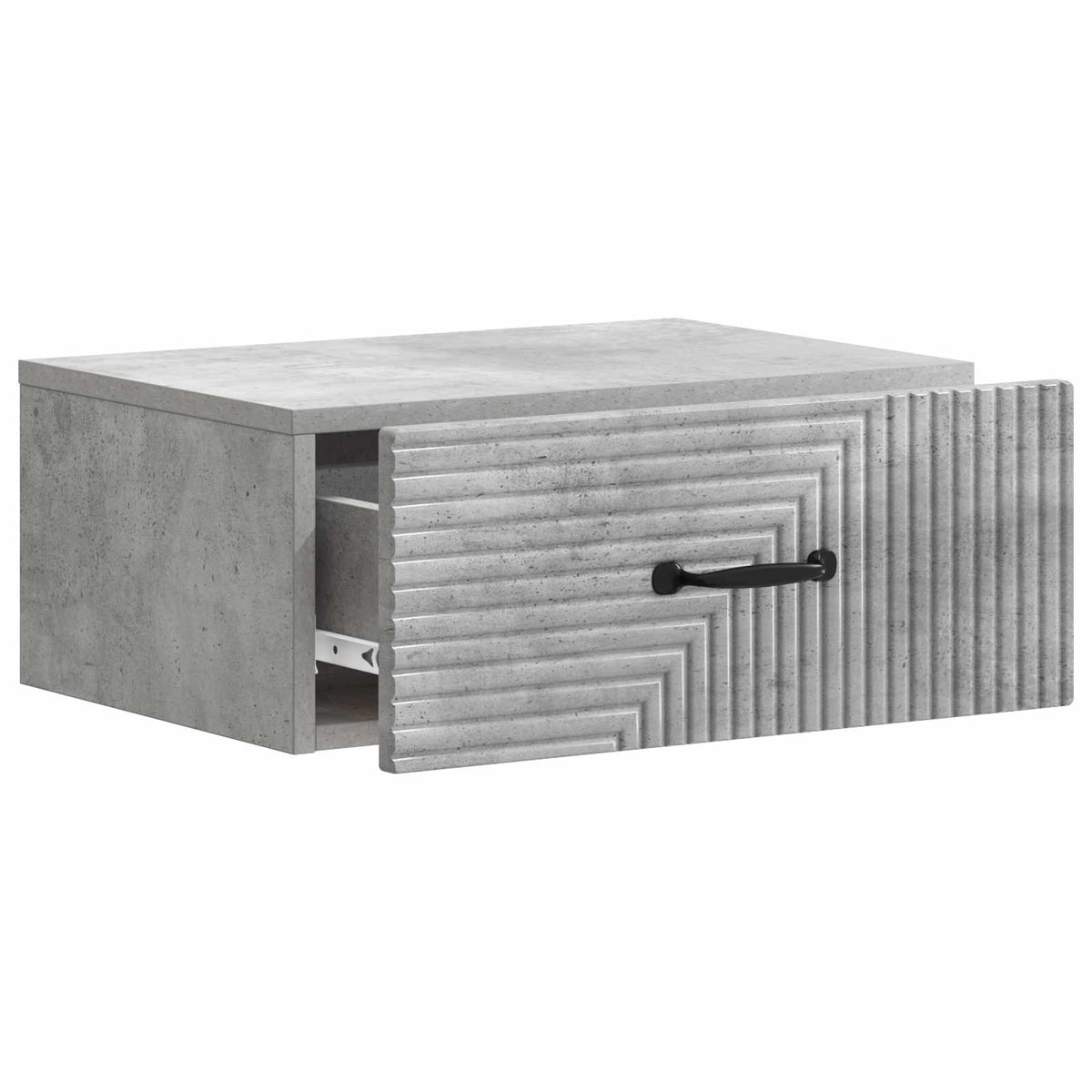 vidaXL Wall-Mounted Bedside Cabinet 2 pcs Concrete Grey