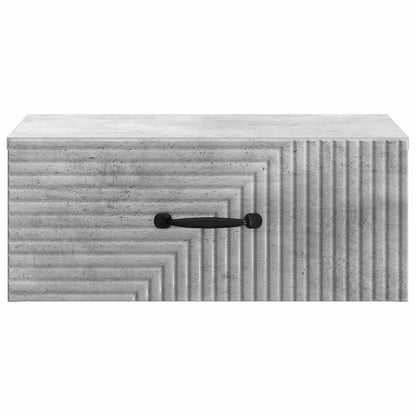 vidaXL Wall-Mounted Bedside Cabinet with Drawer 2 pcs Concrete Grey