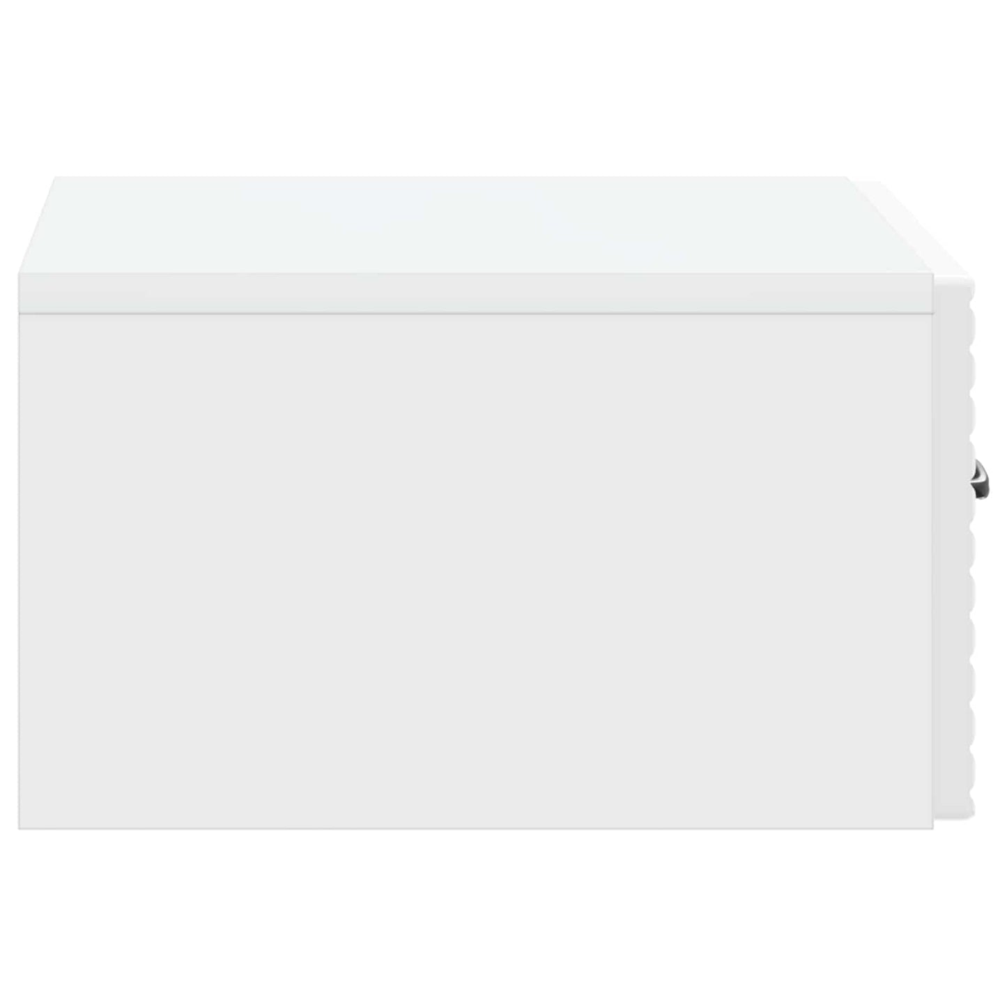 vidaXL Wall-Mounted Bedside Cabinet High Gloss White 49 x 34.5 x 20 cm