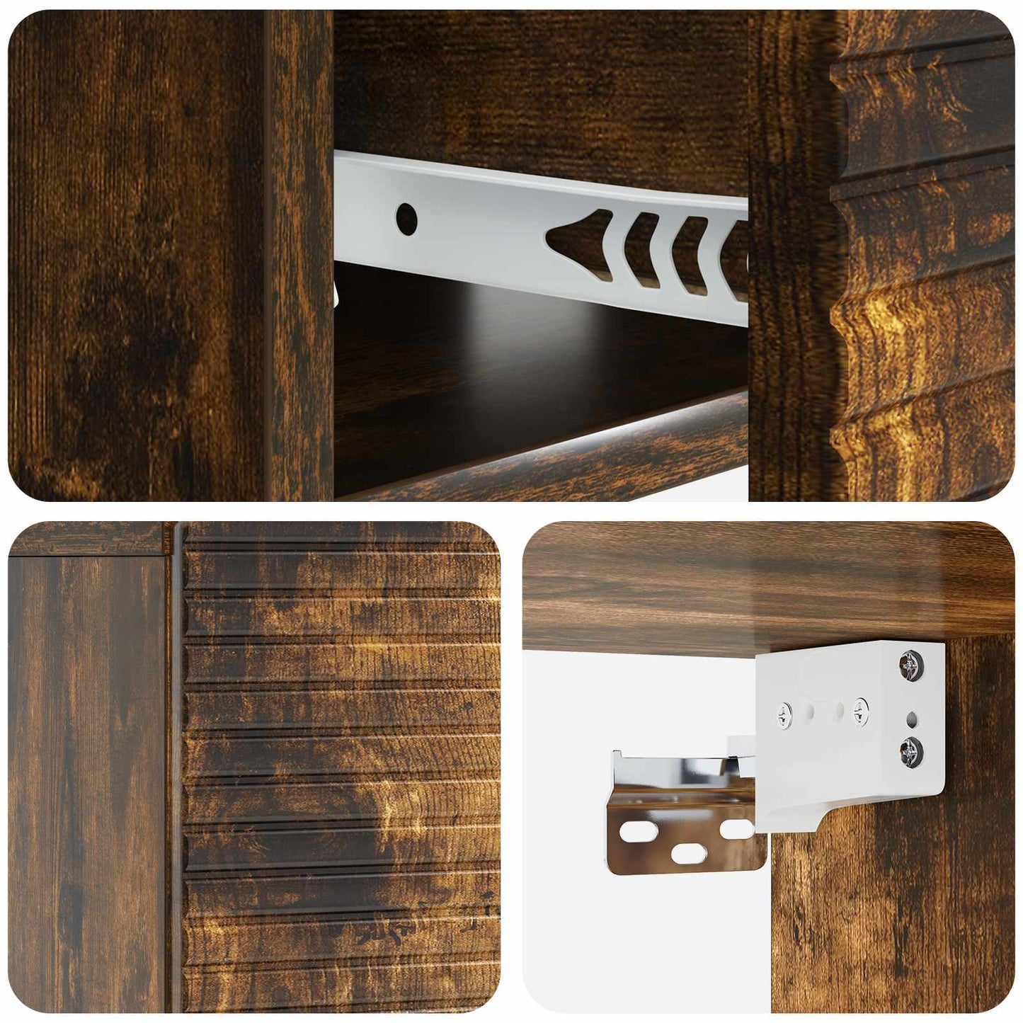 vidaXL Wall-Mounted Bedside Cabinet Smoked Oak 49 x 34.5 x 20 cm