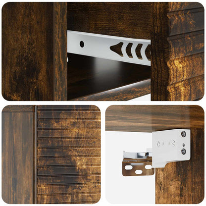 vidaXL Wall-Mounted Bedside Cabinet Smoked Oak 49 x 34.5 x 20 cm