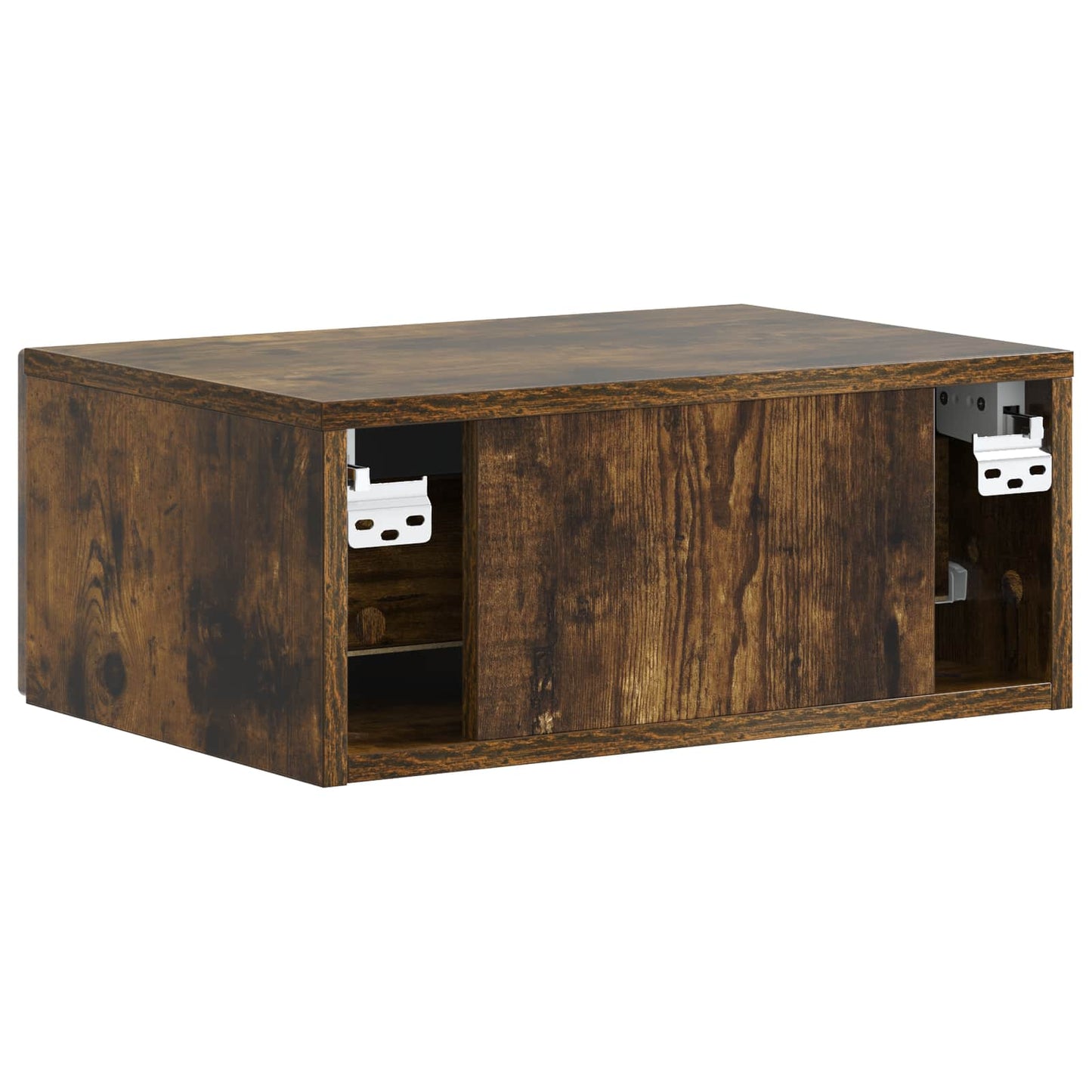vidaXL Wall-Mounted Bedside Cabinet Smoked Oak 49 x 34.5 x 20 cm
