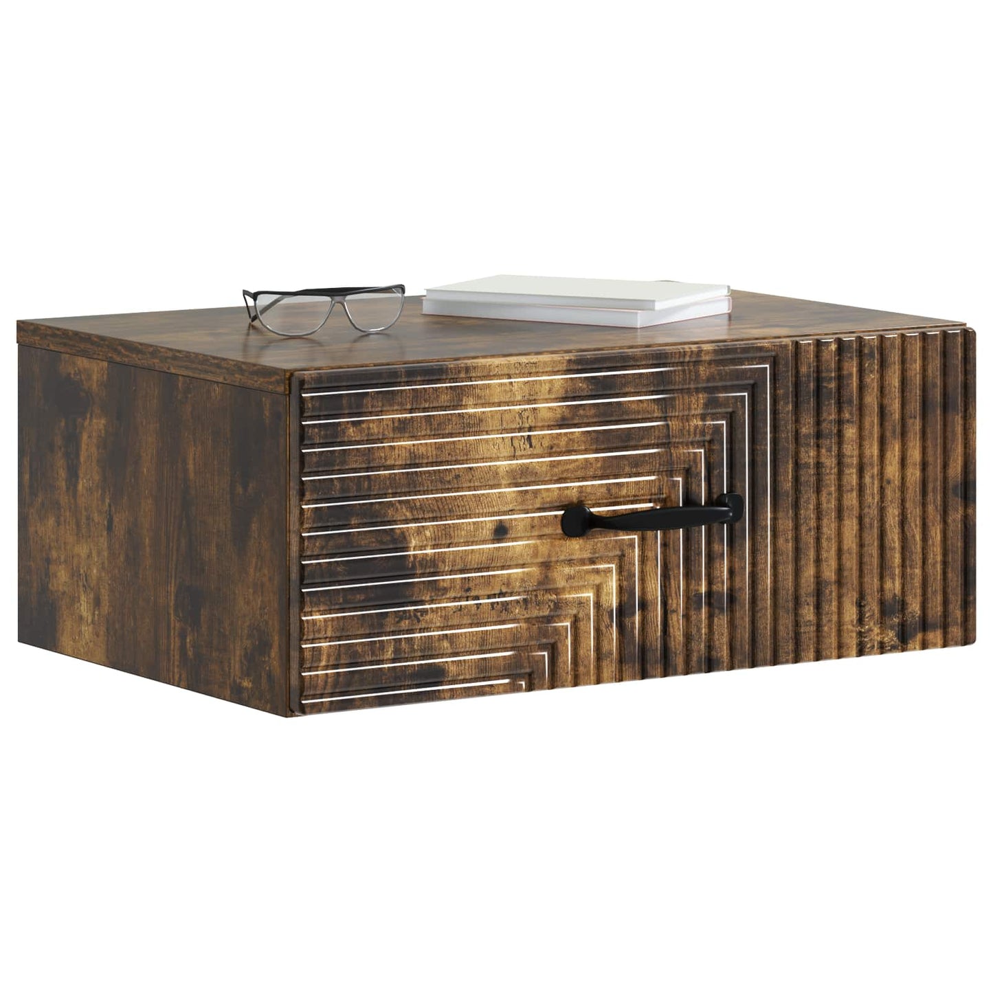 vidaXL Wall-Mounted Bedside Cabinet Smoked Oak 49 x 34.5 x 20 cm