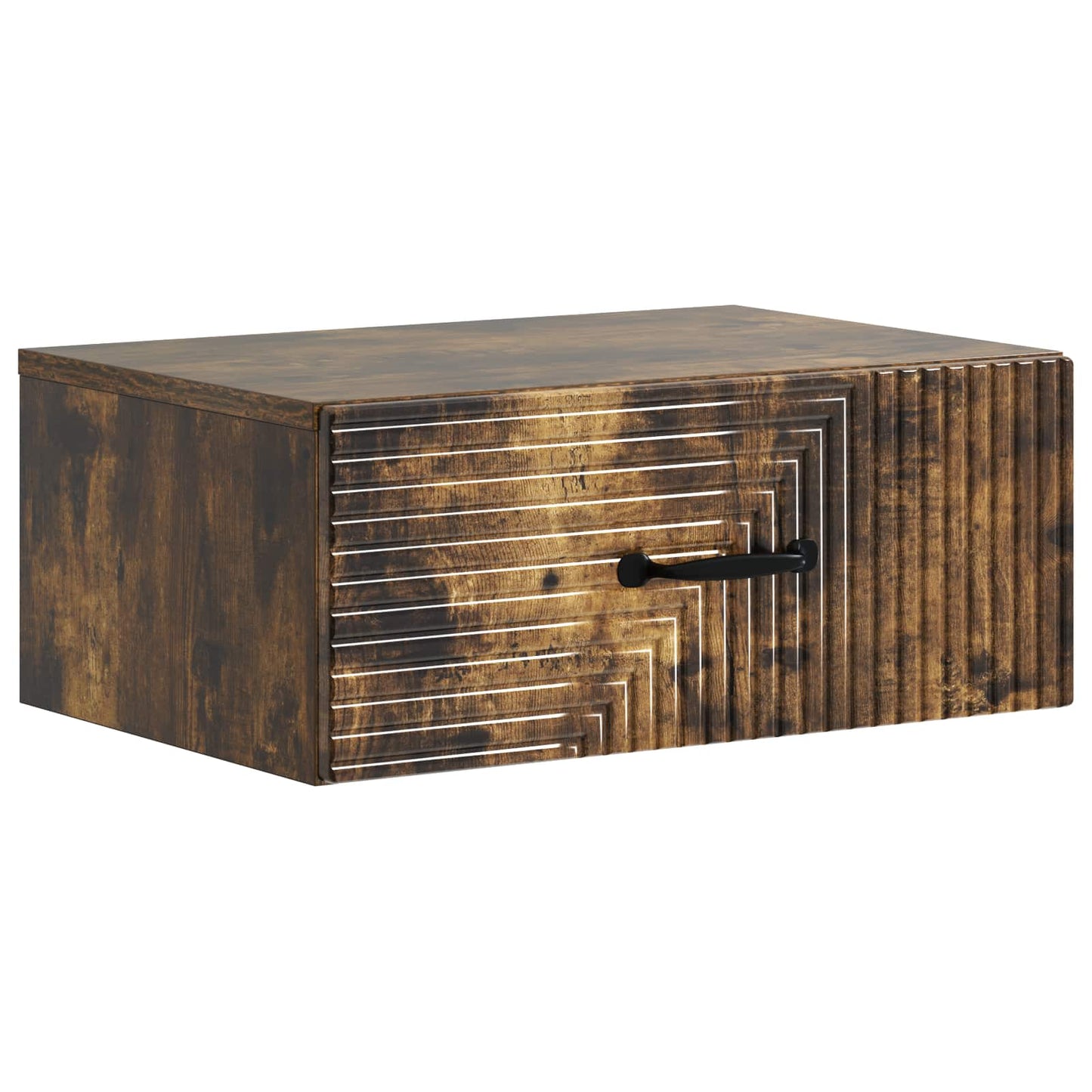 vidaXL Wall-Mounted Bedside Cabinet 2 pcs Smoked Oak 49 x 34.5 x 20 cm