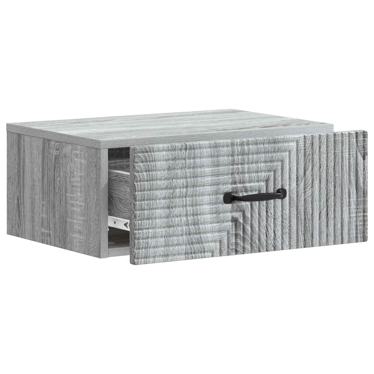 vidaXL Wall-Mounted Bedside Cabinet Grey Sonoma 49 x 34.5 x 20 cm