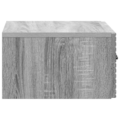 vidaXL Wall-Mounted Bedside Cabinet Grey Sonoma 49 x 34.5 x 20 cm