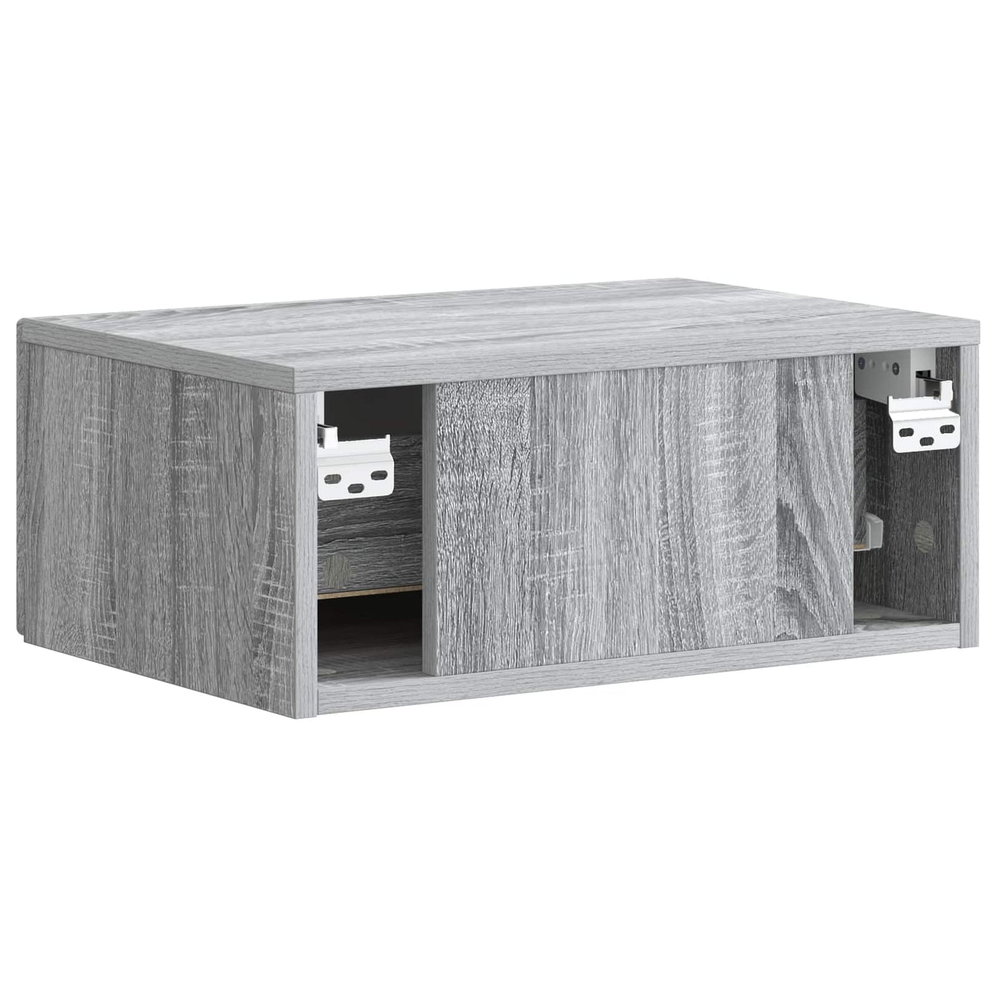 vidaXL Wall-Mounted Bedside Cabinet 2 pcs Grey Sonoma Engineered Wood