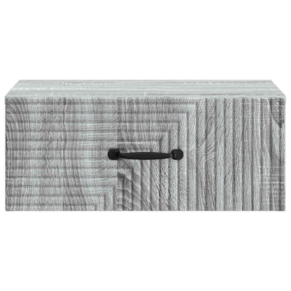 vidaXL Wall-Mounted Bedside Cabinet 2 pcs Grey Sonoma Engineered Wood